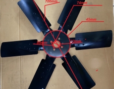 Крыльчатка вентилятора радиатора D = 700 MM XCMG GR215 6 лопастей 5413822 800105925/φ700G16-002-01