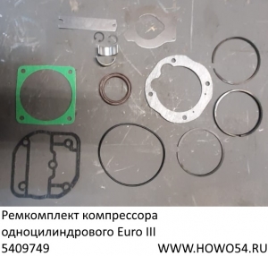 Ремкомплект компрессора одноцилиндрового Euro III (5409749) 0408/0618/6180043/0390