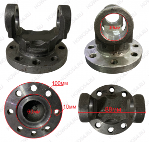 Фланец вала карданного КОМ D=100/30*88/8 16871 543088