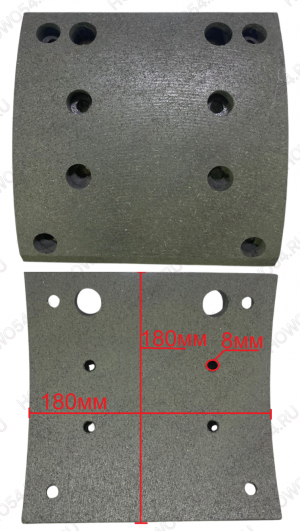 Накладка тормозная задняя (8 отверстий MAN) Креатек CK6135 81.50221.6078