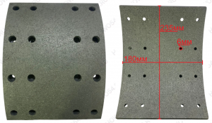 Накладка тормозная задняя (16 отверстий SCANIA) Креатек CK6130 1535248