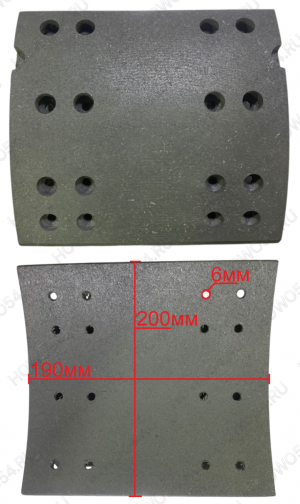 Накладка тормозная задняя (16 отверстий FAW AOV J5P) Креатек CK9254 3502407-Q805A