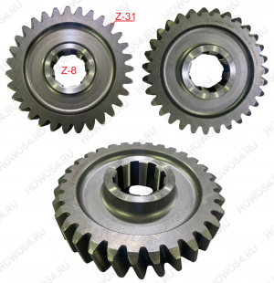 Шестерня ведущая SINOTRUK HC16 среднего моста Z=31 Креатек CK3114 199014320209