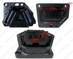 Подушка двигателя SHAANXI M3000 передняя левая (нов модель) Креатек CK4618 DZ95259590167