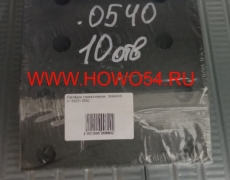 Накладка тормозная передняя нижняя (10 отв)  Qinyan SHAANXI F2000/3000  81.50221.0540