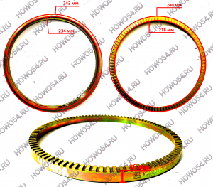 Кольцо ABS зубчатое заднего моста MCP16 HOWO T5G ХОВО Т5Г SITRAK C7H СИТРАК С7Ш 5440908 WG9231340908