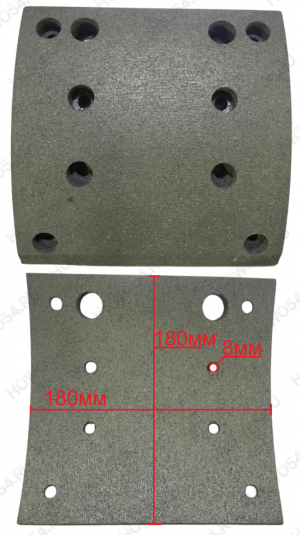Накладка тормозная задняя (8 отверстий MAN) Креатек CK6136 81.50221.6077