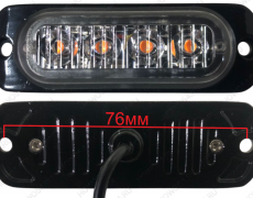 Фонарь габаритный боковой жёлтый LED-4smd HD-085