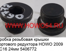 Пробка резьбовая крышки бортового редуктора HOWO 2009 AC16 маленькая 24MM (5406772)	WG9981340006/Q150B0812