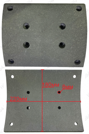 Накладка тормозная задняя (8 отверстий 485 мост,QINGDAO FAW) Креатек CK9251 W3502407D01A