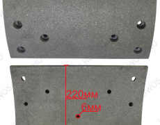 Накладка тормозная задняя (15 отверстий DONGFENG) Креатек CK9258 3502105-T1700